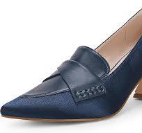 Amazon.com | Women's Chunky Block Low Heels Pumps Stitching ...
