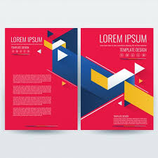Flyers are still around because they work.as long as they're designed well. Free Business Brochure Template Flyers Design Template Company Profile Magazine Poster Annual Report Book Booklet Cover With Red And Blue Geometric In Size A4 Svg Dxf Eps Png Cutting Tool