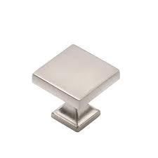 The edgy and bold look of these handles will compliment any colour cabinetry. Square Kitchen Cabinet Door Knobs Brushed Nickel 6785snb Goldenwarm