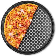 Amazon Com Fox Run 4491 Pizza Crisper Pan Carbon Steel Non Stick Pizza Pans Kitchen Dining Perfect Pizza Crispy French Fries Pizza