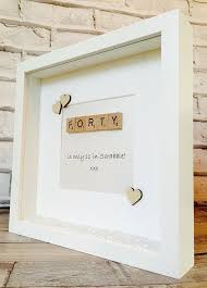 40th Birthday Presents For Him Uk Birthday Frame Personalised Happy Birthday Scrabble Frame Gift Scrabble Wall Art Birthday Scrabble Gift Sca Scrabble Frame Diy Poster Frame Birthday Frames