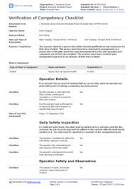 Maybe you would like to learn more about one of these? Verification Of Competency Template Free And Editable Voc Form