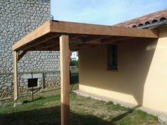 Abri Voiture Adosse Toit Plat En Bois Douglas Cpbf Pas Cher Pergola Outdoor Structures Outdoor