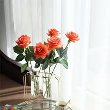 Besides, we offer chair sashes. Burnt Orange Real Touch Rose Flowers 10 Stems Vanrina