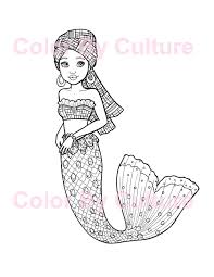 They can be any combinations of colors under the sea. African Mermaid Coloring Page Color By Culture