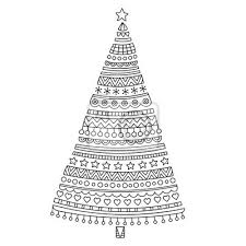 Weihnachtsbaum Hand Gezeichnet Doodle Weihnachten Fichte Mit Fototapete Fototapeten Farben Merry Tanne Myloview De