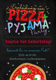 Ubernachten Zum 10 Geburtstag Mit Pizza Essen Lustige Einladungskarte Zur U Einladungskarten Kindergeburtstag Einladungen Ubernachtungsparty Kindergeburtstag