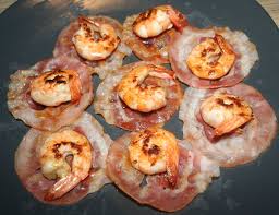Gambas Crevettes Sur Pancetta A La Plancha Amafacon Recette Plancha Miam Crevettes
