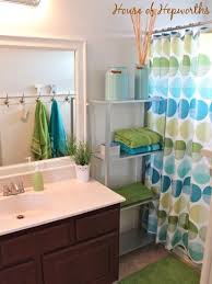Designing a great kids' bathroom. Check Out The Kids Teal And Grass Green Bathroom Makeover House Of Hepworths Green Bathroom Decor Bathroom Makeover Green Bathroom