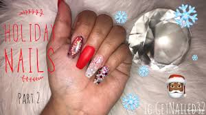 It is ideal for women starting to learn about acrylic christmas nail. My Christmas Nails Acrylic Coffin Nails Youtube