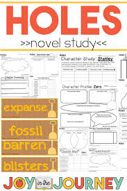 Holes Novel Study Novel Studies Novel Study Activities Holes Book
