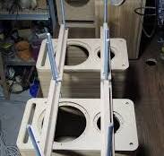 MDF and rosewood veneer bookshelf speaker enclosures for ...