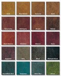 Stained Polished Concrete Color Chart Painting Concrete