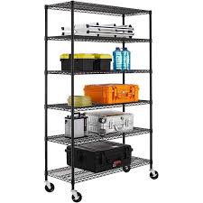 Summer is almost gone but there's still time to save! Nsf Wire Shelving Unit 6 Shelf Large Storage Shelves Heavy Duty Metal Wire Rack Shelving Height Adjustable Commercial Grade Utility Steel Storage Rack On 4 Casters 3600 Lbs Capacity 18x48x78 Black Walmart Com Walmart Com