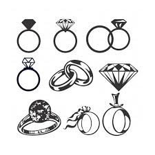 Black And White Diamond Ring Clipart Wedding Diamond Rings Svg Dxf Ai Eps Png Vectors Bridal Etsy In 2020 Ring Vector Svg Silhouette