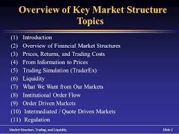 Quote driven markets are more liquid as they guarantee order fulfilment, due to offers being requested, and market makers needing to meet their quoted ask prices. Market Structure Trading And Liquidityslide 1 Market Structure Trading And Liquidity Fin 2340 Dr Michael Pagano Cfa Adapted And Excerpted From Slides Ppt Download