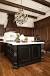 Two Tone Cherry And White Kitchen Cabinets