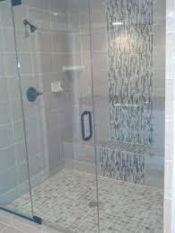 Glass Tile Waterfall Design In Shower Glass Tile Shower Shower Tile Dream Bathroom Shower