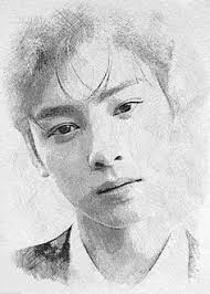 Cha eun woo pencil art