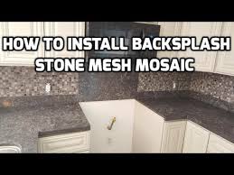 We also can help to create your dream of a green kitchen with recycled glass tile or natural pebble mosaics. Install Stone Mosaic Wall Tile For A Kitchen Backsplash Youtube