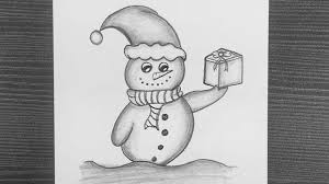 So starting with the santa claus drawing. Cute Snowman Drawing For Kids How To Draw A Snowman Christmas Drawing Ideas Pencil Drawing Youtube