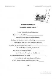 Traduzione di reim auf in italiano. Gedicht Erganzen Das Verlassene Haus Gedichte Kinder Gedichte Kindergedichte