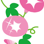 あさがお（朝顔）イラスト（無料イラスト）フリー素材
