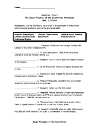 Seven principles of government worksheet principles. 7 Principles Of The Constitution Worksheet Fill Online Printable Fillable Blank Pdffiller
