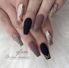 Cute Black Acrylic Nail Ideas Pin By Nina Biskup On Nails Classy Nail Designs Coffin Nails Designs Coffin Nails Matte