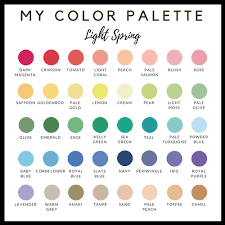 Light Spring Color Palette Light Spring Palette Light Spring Colors Light Spring