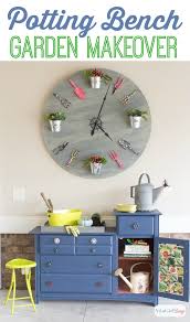 How to make a gardener's potting bench. Diy Potting Bench Makeover Atta Girl Says