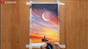 Beautiful Sunset Scenery Drawing With Oil Pastels Step By Step Oil Pastel Painting For Beginners Landscape painting scenery drawing for beginners with soft pastels. bizimtube creative diy ideas