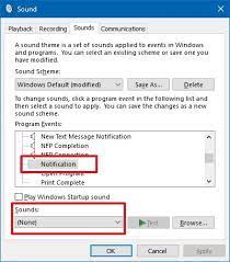 You can either completely turn off sound for all notifications or control individual ones. How To Turn Off Sound For Notifications On Windows 10 Windows Central
