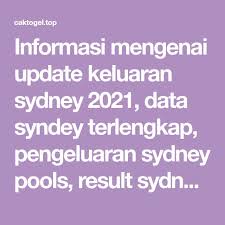 Informasi Mengenai Update Keluaran Sydney 2021 Data Syndey Terlengkap Pengeluaran Sydney Pools Result Sydney Terecepat Silahkan Klik Dan Bagikan Ke Tema Di 2020 Teman