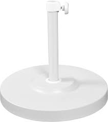 Some concrete patio umbrella stands can be shipped to you at home, while others can be picked up in store. Amazon Com California Umbrella 50 Lbs Round Concrete Weighted Powdercoated Steel Umbrella Base White Frame Patio Umbrella Bases Garden Outdoor