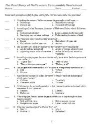 The Real Story Of Halloween Video Worksheets Video Quizzes Halloween Worksheets Real Stories Worksheets