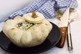 patisson farci au risotto au roquefort et epinards au thermomix yummix recette patisson farci patisson idee recette thermomix