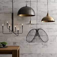 Rodan Hammered Metal Pendant Light Reviews Crate And Barrel In 2021 Metal Pendant Light Dining Room Light Fixtures Dining Room Lighting