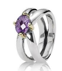 Size 8 Pandora Love Knot Ring With Amethyst The Stone Is Slightly Chipped See Picture 3 6 But It S Love Knot Ring Pandora Rings Sterling Silver Bands
