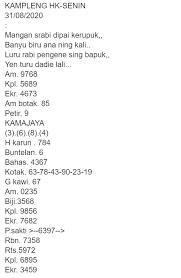 1 New Message Kode Syair Hongkong 31 Agustus 2020 Forum Syair Togel Hongkong Singapura Sydney