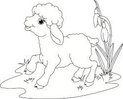 Spring Coloring Pages For Preschool Spring Lamb Coloring Book Page And Spring Song For Kids Easter Lamb Farm Animal Coloring Pages Animal Coloring Pages