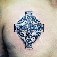 Claddagh shamrock cross celtic tattoo design. 50 Claddagh Tattoo Designs For Men Irish Icon Ink Ideas