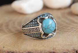 Mens Handmade Silver 925 Ring Turquoise Silver Ring Turkey Man Ring Men S Silver Ring Gift For Him T Mens Turquoise Rings Rings For Men Mens Silver Rings
