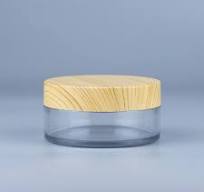 30ml 1oz Low Profile Heavy Wall Cream Jar with Bamboo Lid ...