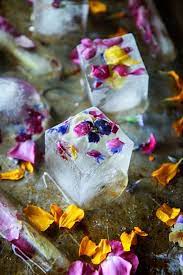How To Make Edible Flower Ice Cubes Heather Christo Flower Ice Cubes Flower Ice Floral Ice Cubes