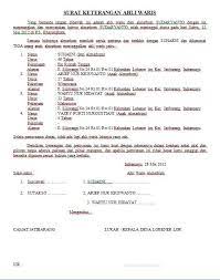 Contoh Surat Pernyataan Ahli Waris Rumah Surat Surat Wasiat Rumah