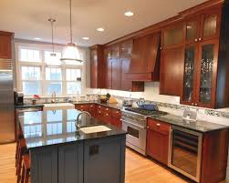 Cherry Cabinets With Slate Floors Design Ideas Pictures Remodel And Decor Kitchen Design Kitchen Backsplash Designs Kitchen Renovation