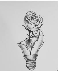 Bei einigen kann auch schlicht mit aquarell gearbeitet werden. Bulb Rose Drawing Korperkunst Malerei Bleistiftzeichnung Inspiration Skizzen Zeichnen