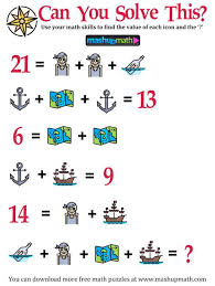 Free Math Puzzles Mashup Math Maths Puzzles Math Puzzles Middle School Math Puzzles Brain Teasers