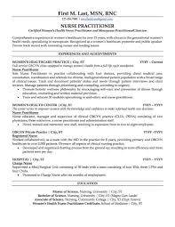 Nurse Practitioner Resume Sample Professional Resume